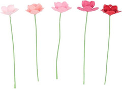 Handmade 100 pcs Mini Flowers Mulberry Paper Flowers 13-15 mm Scrapbook Craft Ca