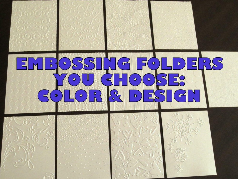 8 Embossed Cardstock, Embossed Card Fronts A2, Choose COLOR/DESIGN, Free Ship