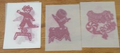 Chinese Asian Art Traditional Card Making Paper-Cuts Girls Red Color LOT 10 PCS