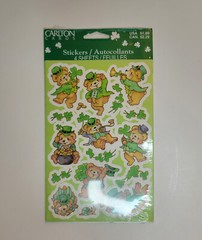 New Vintage St Patrick’s Day Stickers Carlton Cards Bears Irish 4 sheets