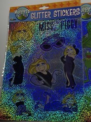 The Muppets Glitter Stickers 2 Sheets Kermit The Frog Miss PiggyNOS