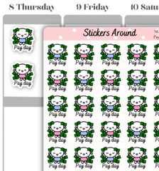 Pay day Planner Stickers, Payday Stickers for Planner, Calendars, Journals M0101