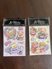 La Petites 3-D Stickers Bears By The Paper Studio 2004 Lot of 2