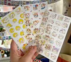 Random Lot Of 3 Kawaii Animal Korean Sticker Sheets: Perfect Planner Stickers!
