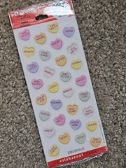 Stickeroni from Hallmark, Valentine’s Stickers, Candy Conversation Hearts