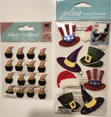 Lot Of 10 JOLEE’S BOUTIQUE MOMENTA 3D Scrapbooking Stickers Spring Holidays