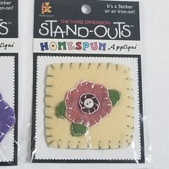 NEW Lot 7 Stand Outs Sticker Applique Iron On Flowers Bee Summer -C