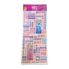 Disney Princess Stickers Sheet – Cinderella & Aurora Word Art Decals