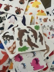 ♡ 5 Mods Sandylion FUZZY Mix Grab Mystery Vintage Stickers Random ♡