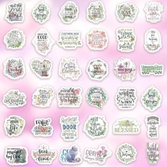 300 Waterproof Inspirational Christian Stickers – Uplifting Bible Verse Designs