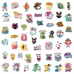 50 Pcs Goofy Monster Cool Stickers Pack, Waterproof VinylDecals
