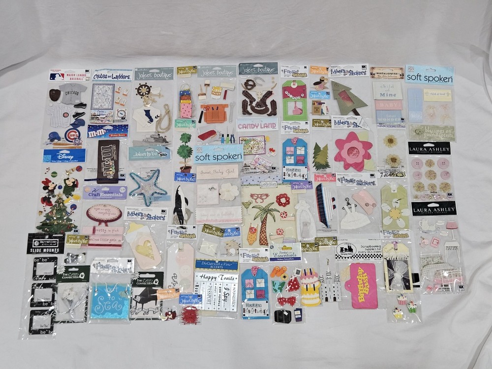 Lot of 50 Jolee’s Boutique EK Success Scrapbooking Stickers Embellishments New