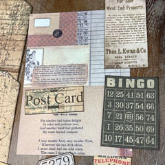 12 Pc DIY Vintage Tag Kit Junk Journal Collage Scrapbook Card Toppers Crafts