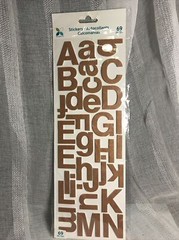 MOMENTA ALPHABET & NUMBERS Stickers ABC Scrapbook Paper Crafts DIY 69 Pieces NEW