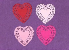 HEART Valentine Love die cuts scrapbook cards