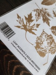 Royal Rub-Ons Transfers – Gold Leaves Metallic Foil – RETIRED NEW 27