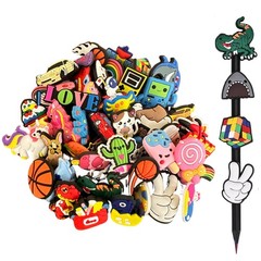100PCS Kawaii Pencil Toppers, Cute Pen Charms for Kids Classroom Rewards