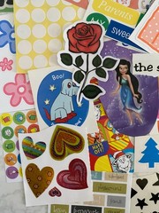 Assorted Stickers Lot PARTIAL Sheets-150+