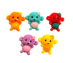 Lot of 20 Multicolor Little Girl Monkey Flatbacks For Crafting – NEW (#29)
