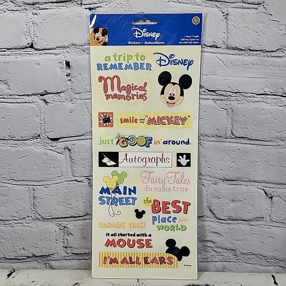 Disneyland Disney World Vacation Sandy Lion Scrapbooking Stickers