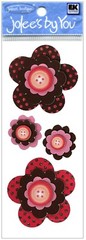 Polka Dot Flowers, scrapbook 3D embellishment Jolee’s by You 40036