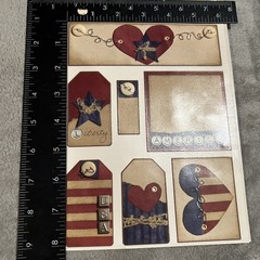Patriotic 4th Of July Stickers & Wood Words Foil Letters Washi Cardstock Glitter