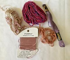 Junk Journaling Lot of 14 Fabrics Ephemera Seed Beads Cabochons Embroidered Web