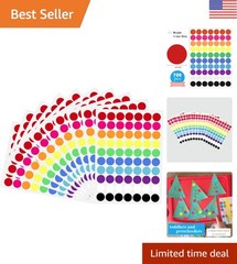 700 PCS 3/4 Inch Color Coding Dot Stickers – 10 Vibrant Colors for Kids & Office