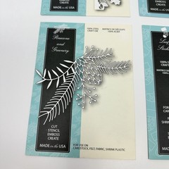 Memory Box Dies LOT of 6 Christmas Snowflake Autumn Border Stocking Pine Tree