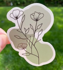 50pcs BOHEMIAN stickers, BOHO CHIC, Boho, Girly, pink, feminine, flowers retro