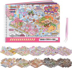 10Pcs Big Size 3D Sticker Scenes DIY Make Your Own Scene House Stickers