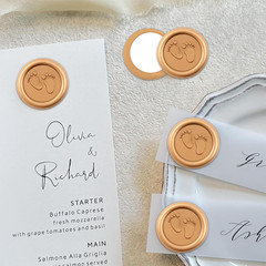 25Pcs Footprint Wax Seal Stickers,Gold Self Adhesive Envelope Seal Stickers,Grea