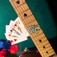 Playing Cards Guitar and Bass Inlay Stickers Markers Fret Decals