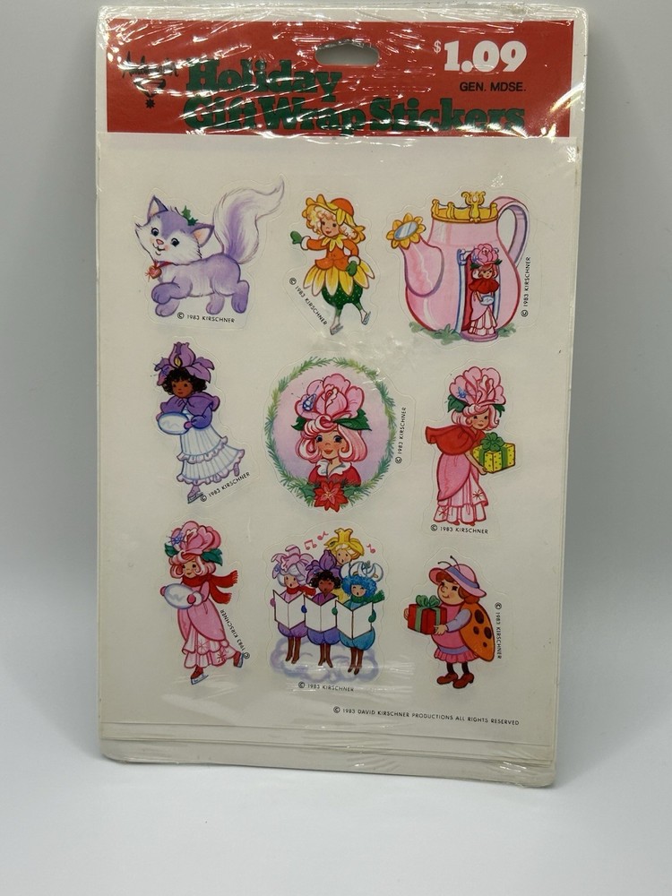 Vintage Rose Petal Place Stickers New In Package Christmas Holiday Hallmark 1983