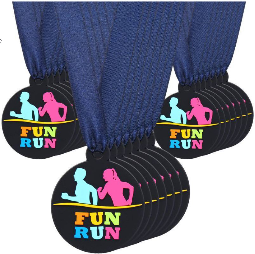 60 PCS Fun Run Award Medals 2 Inch Rubber Bulk Winner Team Trophy Prize