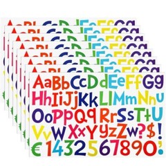 544 Pcs Colorful Letter Stickers Self Adhesive Alphabet 1 Inch Bright Color