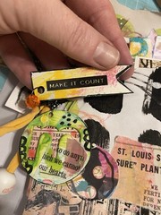 Unique Handmade Scrap Paper Art Journal Mixed Media Embellishments