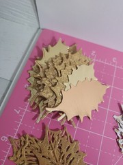 Foliage Leaf Holiday Die Cut and Paper Punch Embellishments Mixed Lot 200+ Pcs
