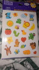 Vintage Hallmark Stickers Cute Happy Animals Objects 3 Sheets New In Pack