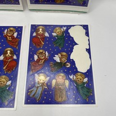 Vintage Set of 9 Sheets Hallmark Adorable Animal Angels Minstrels Stickers NIP