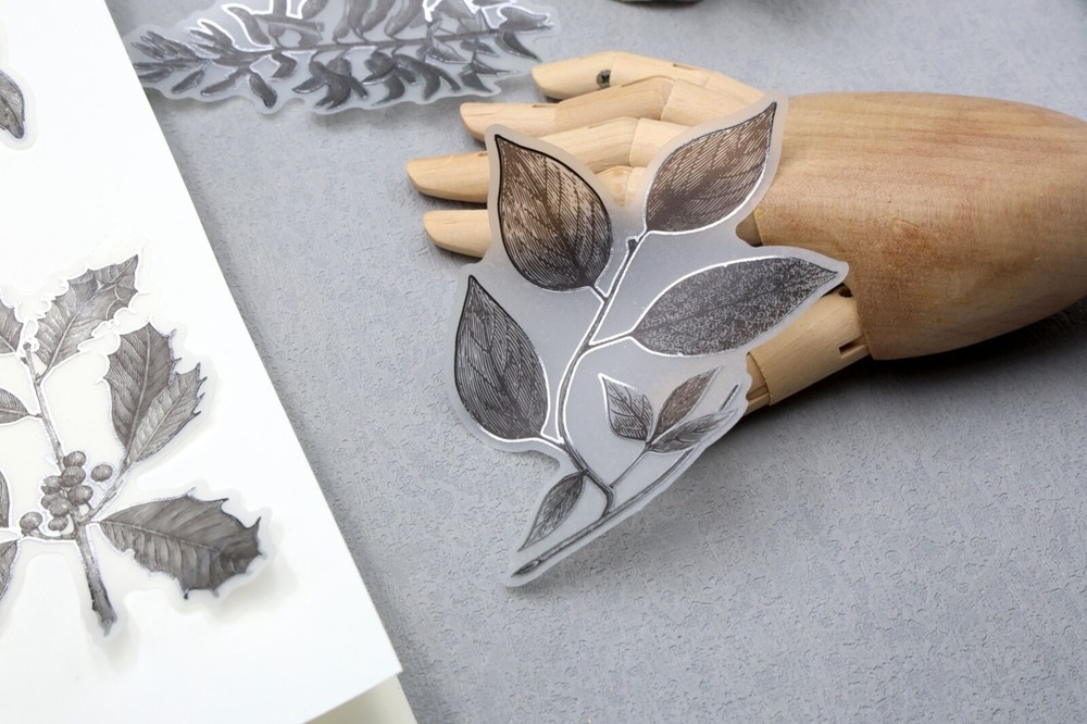 flower sketch vellum sticker | calla lily flower Silver foil black white