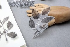 flower sketch vellum sticker | calla lily flower Silver foil black white
