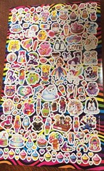 Lisa Frank Sticker Sheet Dolphins, Kittens Girl Power Birthday Unicorn Rainbow