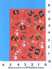 Pirates, Pirate Accessories & Flags Sticker Sheet
