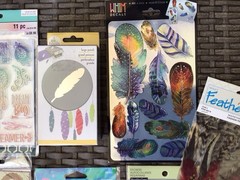 SCRAPBOOK FEATHER LOT~Punch-Stamps-Stickers-Stencil~NEW