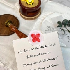 20Pcs Dry Floral Hydrangea Wax Seal stickers Self Adhesive Envelope Seal Sticker