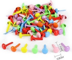 100 Pcs Bronze Copper Mini Brad Fasteners, Round Fasteners, Mini Brad Fastene…