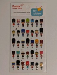 Latech Korea Stickers: One Sheet of 35 Toy Soldier Stickers; Super Cute and NEW