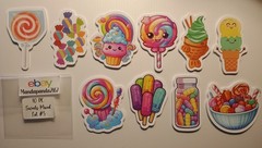 Sweets -Candy – Sugar – Stickers – 10 PCs – 5 styles available! See Description