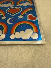 New Vintage 80’s Hallmark Razzle Dazzle Rainbow Foil Sticker Sheet